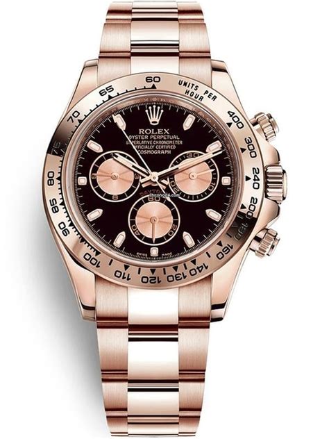 rose gold daytona black dial